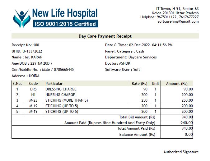 OPD IPD Billing Software