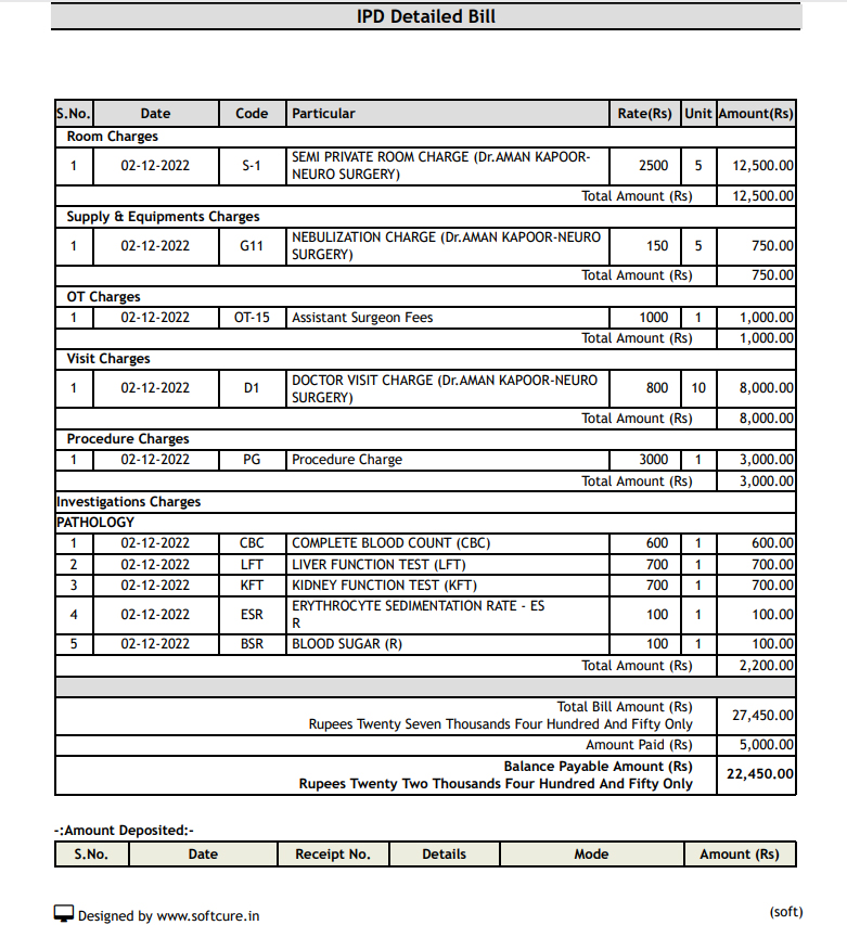 OPD IPD Billing Software