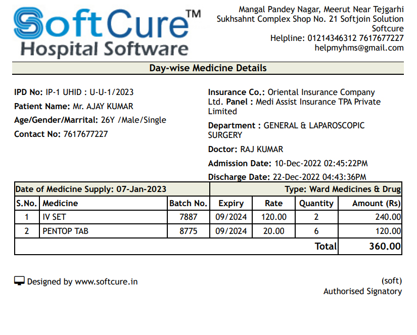 OPD IPD Billing Software