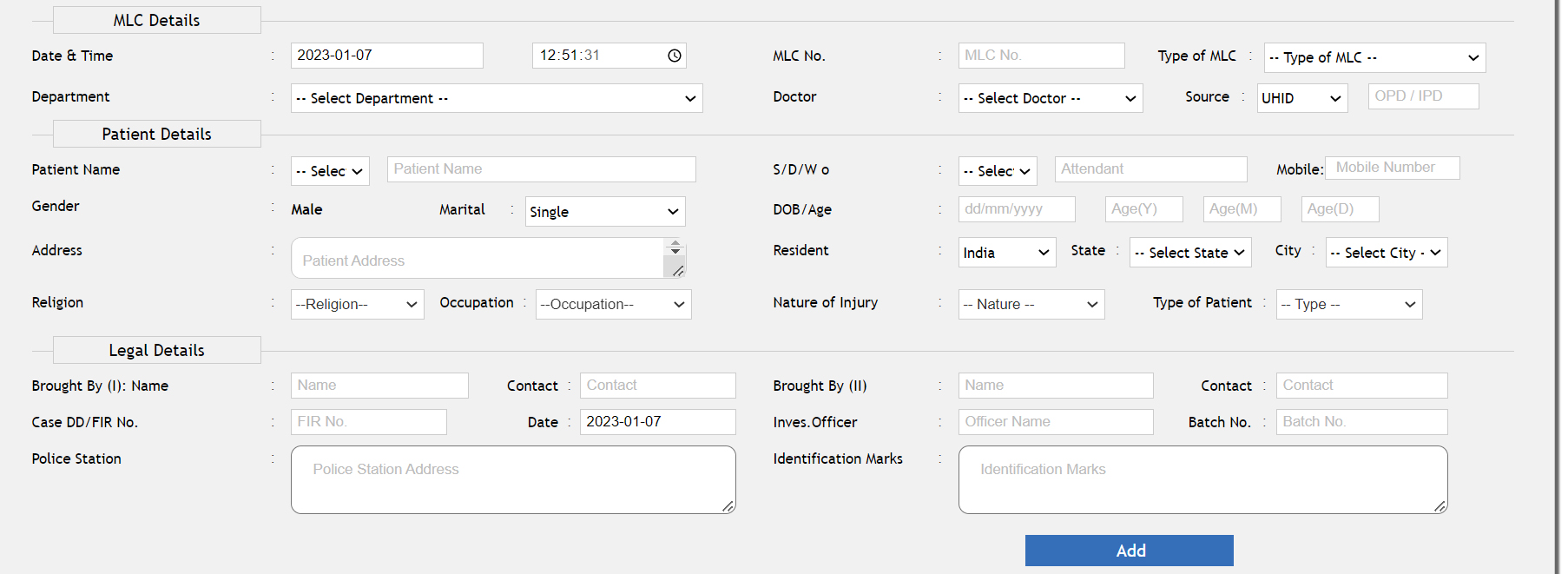 OPD IPD Billing Software